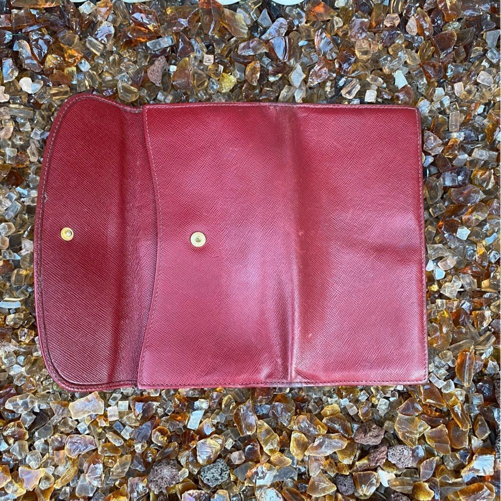 Authentic GUCCI Red Leather Long Slim Double-Sided Wallet w/ COA. Quiet Luxury - Picture 8 of 15